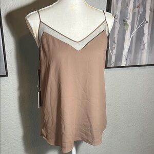 Babaton Tan Asymmetrical Backless Camisole